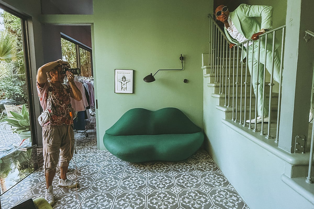 Nick Onken directing a personal brand client during a storytelling photoshoot.