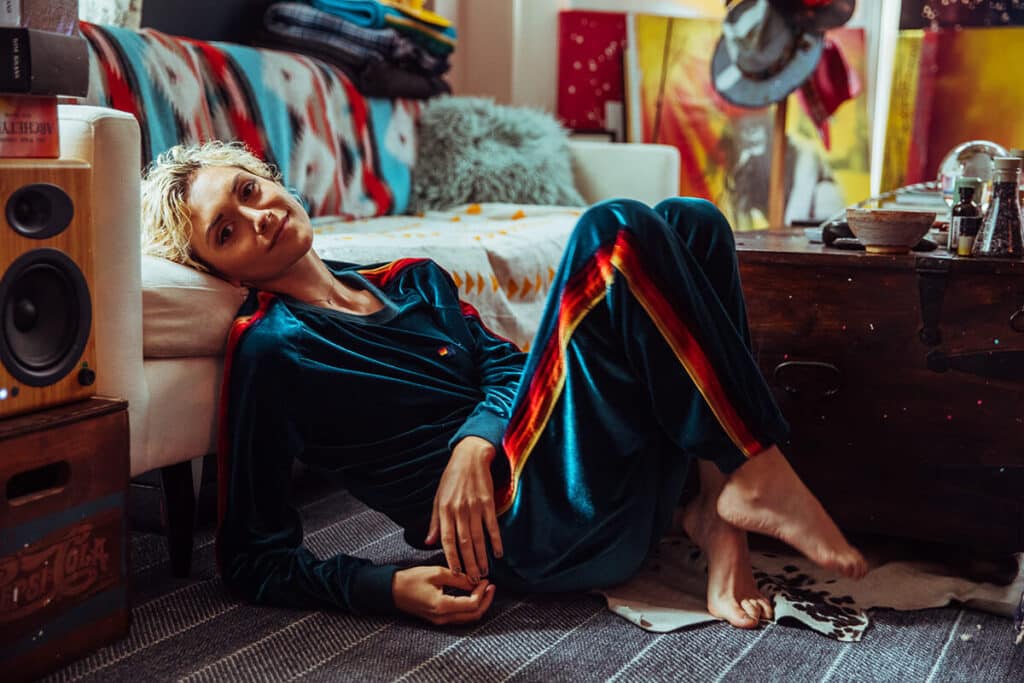 Editorial personal brand portrait of a founder with composed posture and calm presence, designed to establish trust and authority before first contact