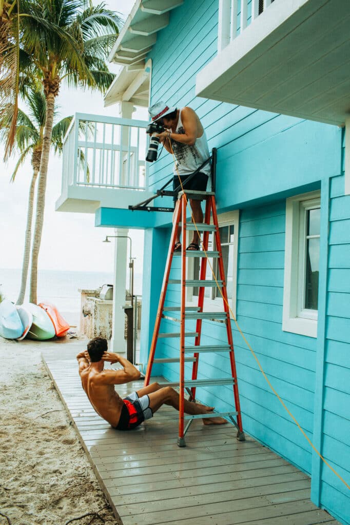 Nick Onken confidently directing a premium Elevated Realism™ photoshoot with intentional creative direction