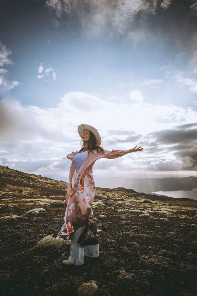 Nicky Clinch dancing and expressing in flow state during photography session