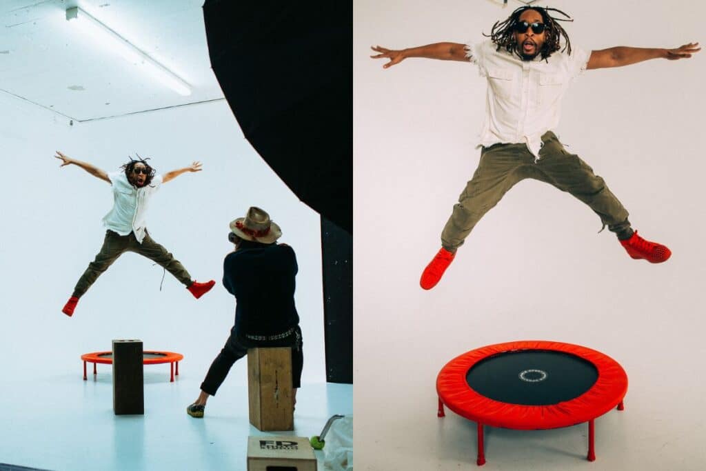 Brand photographer creating environment for authentic self expression during photoshoot