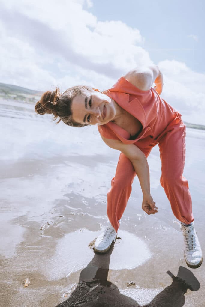 Emma Reicher demonstrating shifted authority and presence after photography transformation