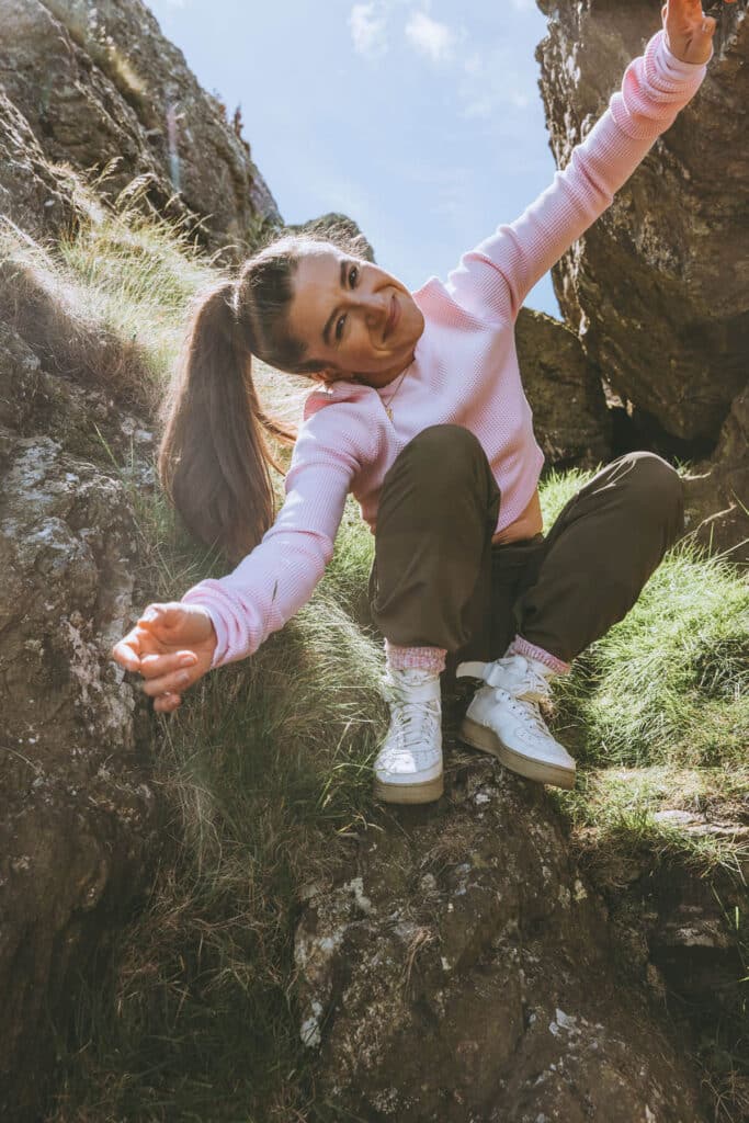 Emma Reicher in a grounded, self-possessed moment reflecting the internal shift after seeing her brand imagery