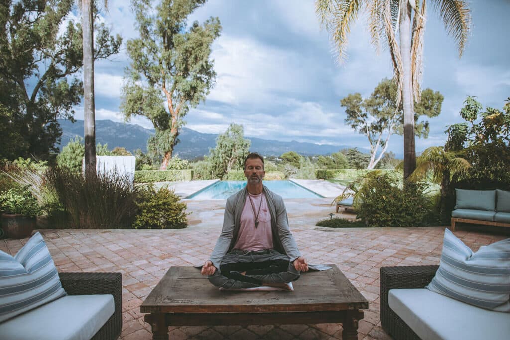 Minimalist editorial portrait of Peter Crone emphasizing space, restraint, and stillness