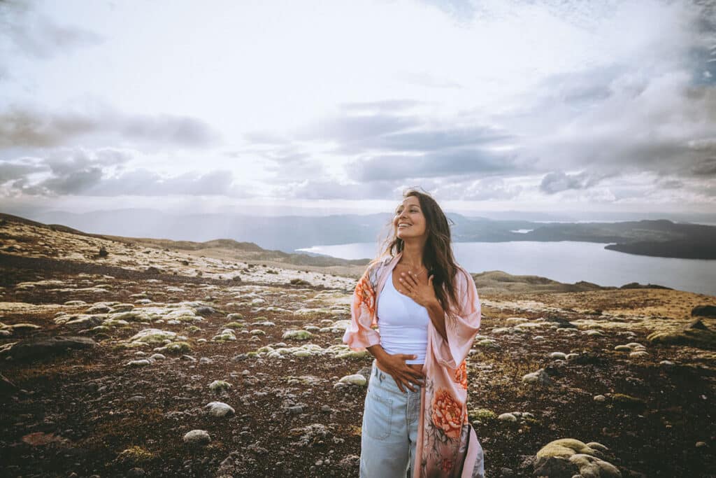 Three concentric circles showing private, public, and projected identity layers in alignment